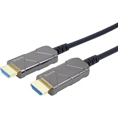 PremiumCord 8K Optical Active Ultra High Speed HDMI 2.1 Fiber Optic Cable 48Gbps HDMI 2.1 3D EDID ARC Video Resolution 8K@60Hz Gold Plated Length 7m