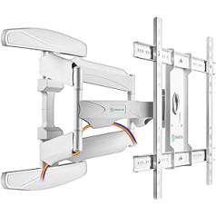 ONKRON M6L TV Wall Mount Extendible for 40-75 Inch TVs up to 45.5 kg – TV Bracket Swivel & Tilts Max 600 x 400 VESA Mount TV / Universal TV Wall Mount White