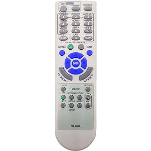 Leankle Replacement Remote Control for NEC RD-469E, RD-472E, RD-477E, RMT-PJ36, RMT-PJ38, RMT-PJ39, M282X, M283X, M302WS, M303WS, M322H, M322W, M322X, M323H, M323W, M323W 2W 2W M322X, M323H, M323W,