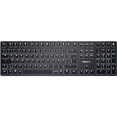 CHERRY KW X ULP, Ultra Flat Mechanical High-End Keyboard, German Layout (QWERTZ), Wireless Multi-Device Keyboard for up to 4 Devices, Rechargeable, Black