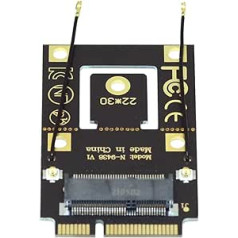 Cablecc NGFF M.2 Key-A to Mini PCI-E PCI Express Converter Adapter for 9260 8265 7260 AC WiFi Bluetooth Wireless Card