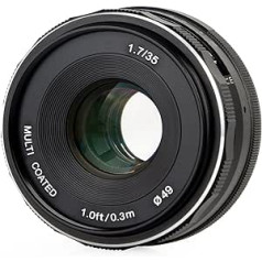 Meike 35mm F1.7 Lens for Sony E-Mount with APS-C Sensor, Large Aperture Opening, Multicoated, for Sony A6500 A6300 A6100 A6000 A5100 A5000 A9 A7 NEX 7 NEX 6
