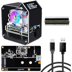 GeeekPi Raspberry Pi Mini Tower NAS Kit, Raspberry Pi Ice Tower Cooler with Raspberry Pi Ice Tower Case, X862 V2.0 M.2 NGFF SATA SSD Memory Expansion Board Only for Raspberry Pi 4 Model B