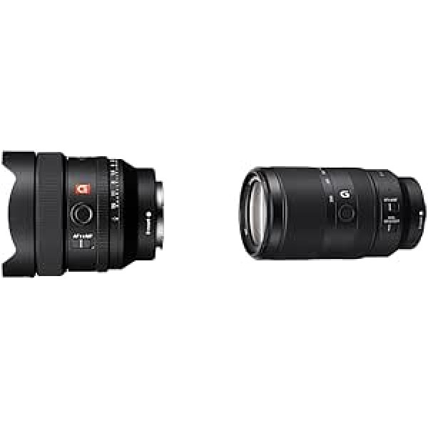 Sony SEL14F18GM | Full Format FE 14 mm F1.8 GM - Premium G Master Series Lens with Fixed Focal Length & E 70-350 mm f/4.5-6.3 G OSS | APS-C, Super Telephoto Zoom Lens (SEL70350G)