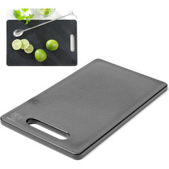 Universāls griešanas dēlis ar rokturi 250 x 150 mm melns - Hendi 826478