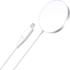 15W MagSafe bezvadu magnētiskais lādētājs iPhone 12/13/14 balts