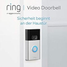 Ring Video Doorbell, Zertifiziert und generalüberholt | Akku Video-Türsprechanlage, 2. Gen. | Funktioniert mit Alexa