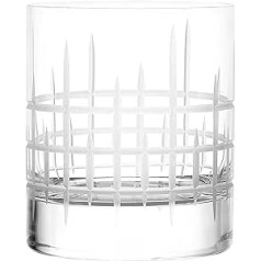 Stölzle Lausitz Pure Whisky I New York Bar Manhattan 320 ml I Set of 6 I Brilliant Crystal Glass with Matte Decorative Cut I Shockproof and Dishwasher Safe