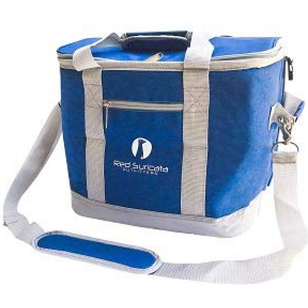 Red Suricata XL Isolierter Kühler – Faltbare Kühltasche für 50 Dosen – hält 6 Stunden kühl – 30 l weiche, isolierte Kühltasche für Strand, Picknick, Reisen, Camping (meliertes Blau/Hellgrau), Blau