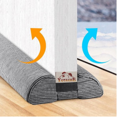 Yotache Draught Excluder for Doors, 100 cm, Door Seal, Unique Quarter Circle Design, Draught Excluder & Door Seals, Can Be Cut to Size, 100 cm