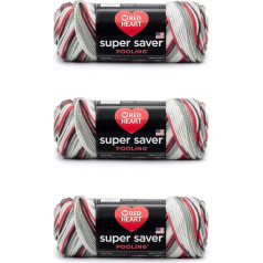 Red Heart Super Saver Haute Yarn - 3 Pack 5oz - Acrylic - 4 Medium (Worsted) - 250 Yards - Knitting/Crochet