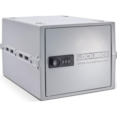 Lockabox One, compact and hygienic seal box for food and medication as well as for safely storing items at home, white
