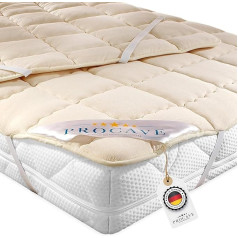 Procave Mattress Topper Cover Protector Made From Virgin Wool, 160 x 200 cm