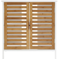 Premier Housewares Waschbeckenschrank aus Bambus, Weiß