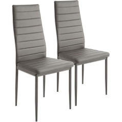 Willonin 6 Dining Chairs Modern Dining Chairs Thick Upholstery (Grey/2)