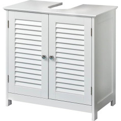 Pelipal Quickset 928 Vanity Unit in White, 60 cm Wide, Sink Cabinet without Sink with 2 Doors