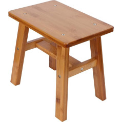 Zerodis Step Stool, Wooden Children's Seat, Mini Shower Bench, Display Stand for Kitchen, Bathroom, Bedroom (30 x 25 x 4)
