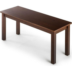 ‎Zinus ZINUS Juliet 100 cm Long Wooden Bench Dining Bench Made of Solid Wood in Espresso Colour Easy Assembly