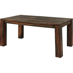 Massivmoebel24.De Tambora Dining Table Made of Solid Wood #725, Made of Sheesham Wood, Strong Grey, Oiled, 180 x 100 cm, with 4 Legs, Coffee Table, Solid Wood Table