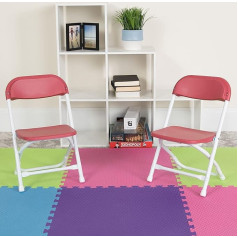 Flash Furniture 10 x Kids Plastic Folding Chair Burgundy