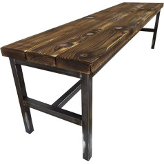 Chyrka ® Sambor-E Table Stool Bench Furniture Loft Vintage Bar Industrial Dining Room Design Handmade Wood Metal (Bank 120)