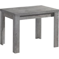 Mäusbacher 0590/110 x 60 Zip Concrete Grey Look Dining Room Table Kitchen Table Dining Room Extendable to 166 cm