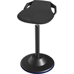 Atlasio Stool Height Adjustable, Ergonomic Office Stool, Standing Stool for Dynamic Sitting, Standing Aid Height Adjustable 56-73 cm, Black