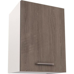 Berlioz Créations Berlioz Creations PRIMA PG4HPC Wall Cabinet for Kitchen with 1 Decorative Textured Oak Door, 40 x 33.3 x 55.4 cm, 100 Percent Made in France