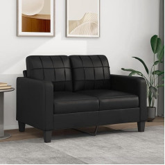 Zeyuan 2 Seater Sofa Black 120 cm Faux Leather Sofa Living Room Youth Sofa Relax Sofa Sofas & Couches Sofa for Bedroom Youth Children's Room