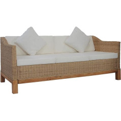 Yongdu 3-Seater Sofa with Upholstery, Sofa Bed, Sofa Bed, Couch with Sleep Function, Sofa Bed, Sofas & Couches, Sofa Bed, Natural Rattan