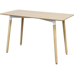 Drumm Wooden Rectangular Dining Table Scandinavian Design Kitchen Table for 4-6 People 110 x 60 x 75 cm
