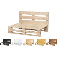 Palets Talavera Sanded and Brushed Pallet Sofa Indoor Outdoor Patio Armchair (120cm x 60cm, Natural)