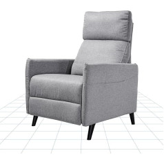Flexispot Living Room Recliner Chair with Reclining Function, Adjustable Backrest, Adjustable TV Chair, TV Chair with Reclining Function, 125° -160° Adjustable Backrest, Relax Chair (Grey)