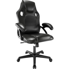 Play Haha . Racing Style Swivelling Office Chair, Ergonomic Conference Chair with Lumbar Support, PU (Polyurethane) Leather, Adjustable Work Chair, Gas Lift, SGS Approved