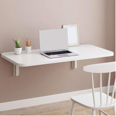 Zyfa Folding Wall Table Kitchen Table MDF White for Home Computer Desk