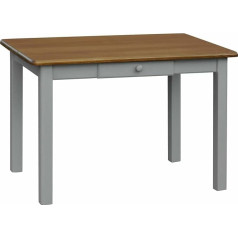 K Koma Kitchen Table with Drawer Solid Pine Wood 60 x 90 Grey