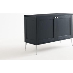 Arhome Sideboard, 120 x 45 x 84 cm, Midnight Blue, Sideboard, 2 Doors, Made in Italy