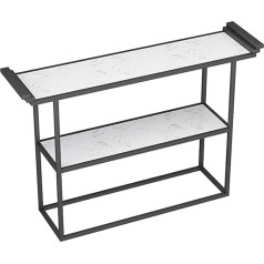 Zzbfhh Goldener Konsolentisch aus Schmiedeeisen, Marmor-Wohnzimmerdekoration, Sofatisch, Trennwand-Couchtisch (Farbe: B)