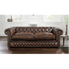 Jvmoebel Chesterfield Couch Upholstery Sofas Classic Leather Textile Sofa 3 Seater New - 288