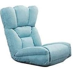 Vejia Lazy Couch, Lazy Chair, Rückenlehne, Tatami-Sofa, Beinlose Rückenlehne, Liegestuhl, Blau, 55 cm x 58 cm x 76 cm