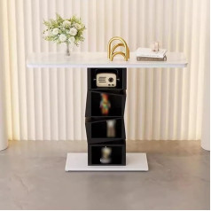 Isolay Langer Konsolentisch für Den Eingangsbereich, Mid Century Accent Tisch mit Lagerung Beine, Rock Platte Tischplatte Sofa Tisch, für Wohnzimmer, Flur, Eingangsbereich, 47.2x11.8x31.5 (Color : Style 1