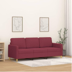 LAPOOH 3-Sitzer-Sofa Weinrot 180 cm Stoff, Loungesofa, Sofas & Couches, Relaxsofa, Couch für Wohnzimmer, Couch Mit Schlaffunktion - 359492