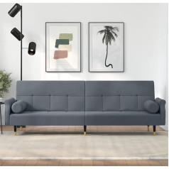Ciadaz Sofa Bed, Couch, Sofa Bed, Sitting Area Living Room Sofa, Living Room Sofa, Living Room Sofa, Sofa Guest Room with Cushion, Dark Grey Velvet