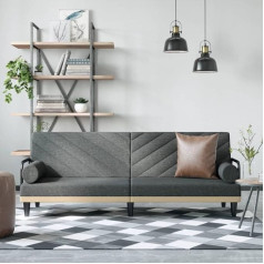 Uluyyuc Floor Sofa, Reading Chair, Sofa Bed with Sleep Function, Sofa Bed with Armrests, Dark Grey, Fabric, Suitable for Living Room, Guest Room, Office