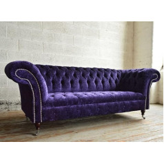 Jvmoebel Chesterfield Couch Upholstery Sofas Classic Leather Sheep 3 Seater - 146