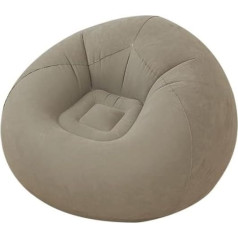 Helves Lazy Sofa Lazy Inflatable Sofa Chairs Environmental PVC Lounger Seat Tatami Folding Sofas for Living Room Bedroom Dormitory Furniture Household Clothing and Furnishings (Color : Coffee Color)