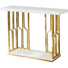 Leeberty Konsolentisch Konsolentisch, Marmorregal, Metallrahmen, moderner Stil, geeignet für Flur, Wohnzimmer und Schlafzimmer, 2 Farben (Farbe: B) (A)