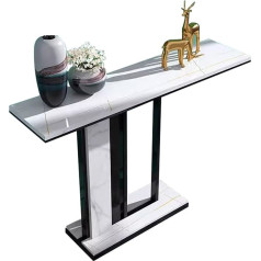 Kphymod Console Table Extra Long Console Table, Modern Sofa Table Behind the Couch, Accent Table Made of Faux Marble in the Entrance Area for Living Room, Hallway, Entrance (Size : 63 x 11.8 x 31.5