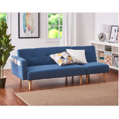Yrra Modern 2 Seater Sofa Corner Sofa with Footstool Fabric Cover Love Lounge Chair (Light Grey 2 Seater Sofa + Single Chair), Blue 2 Seater Sofa + Single Chair