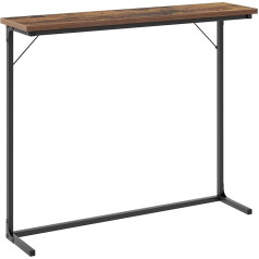 Hzuaneri Console Table Narrow Sofa Table Entrance Table Accent Table Industrial Easy Assembly Living Room Entrance Table 100x24x80cm Rustic Brown and Black 01201BCT